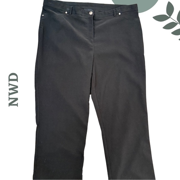 🛍️3/$40 NWD Plus Black Pants Pockets Belt Loops Stretchy - Size 1X - Picture 3 of 6